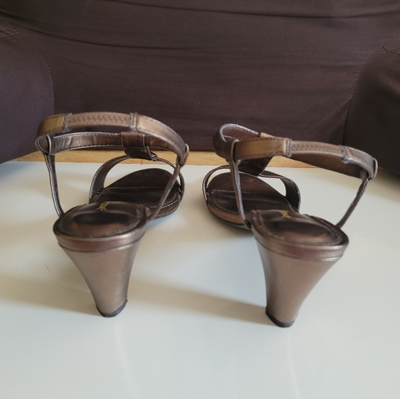 EUC Cloudwalkers Open Toe Slingback Heels Size 8W - Picture 6 of 11